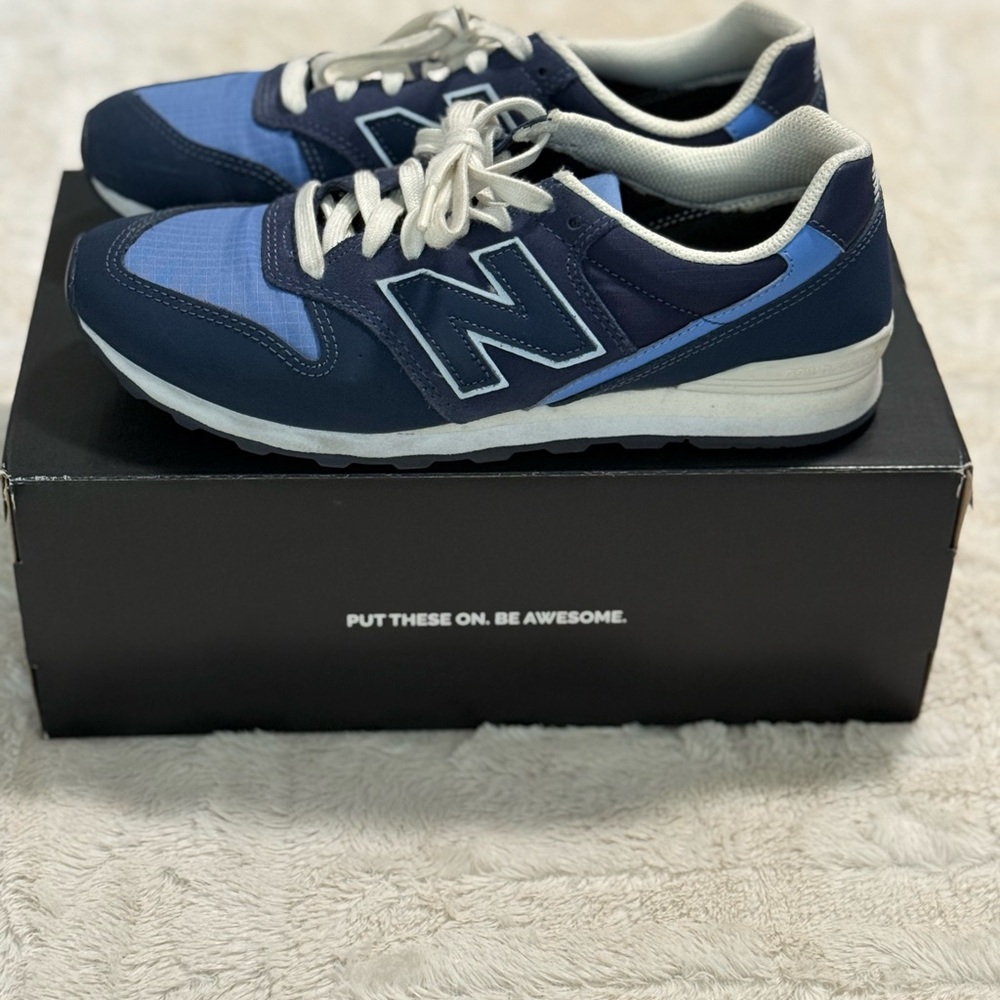 New Balance Navy and White Sneakers